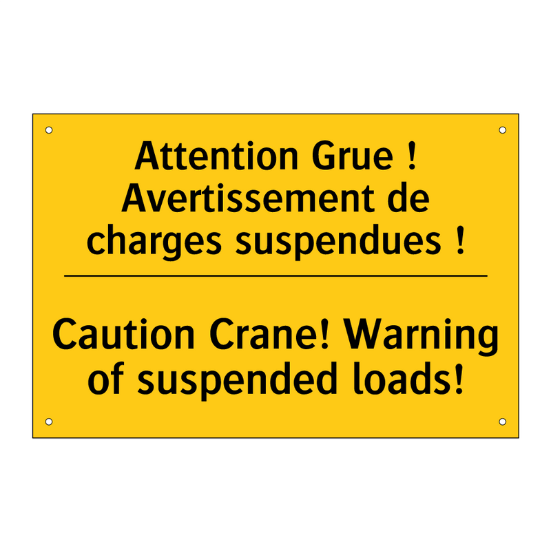 Attention Grue ! Avertissement  /.../ - Caution Crane! Warning of suspended  /.../