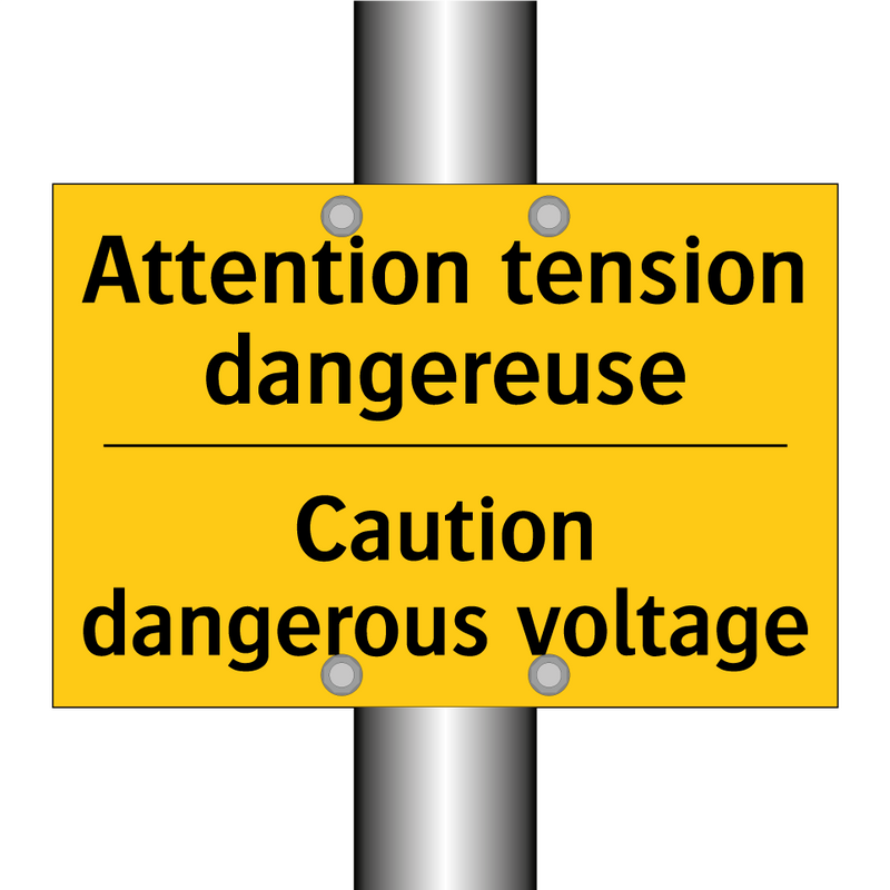 Attention tension dangereuse - Caution dangerous voltage