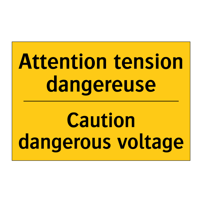 Attention tension dangereuse - Caution dangerous voltage
