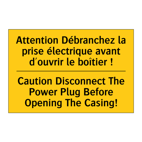 Attention Débranchez la prise  /.../ - Caution Disconnect The Power Plug  /.../
