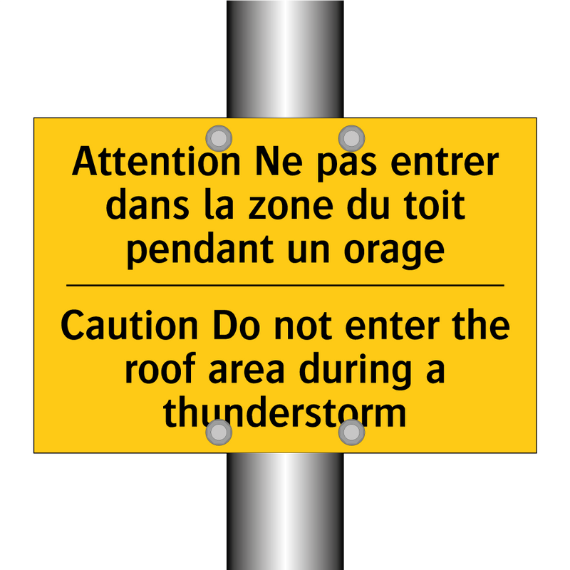 Attention Ne pas entrer dans la  /.../ - Caution Do not enter the roof  /.../