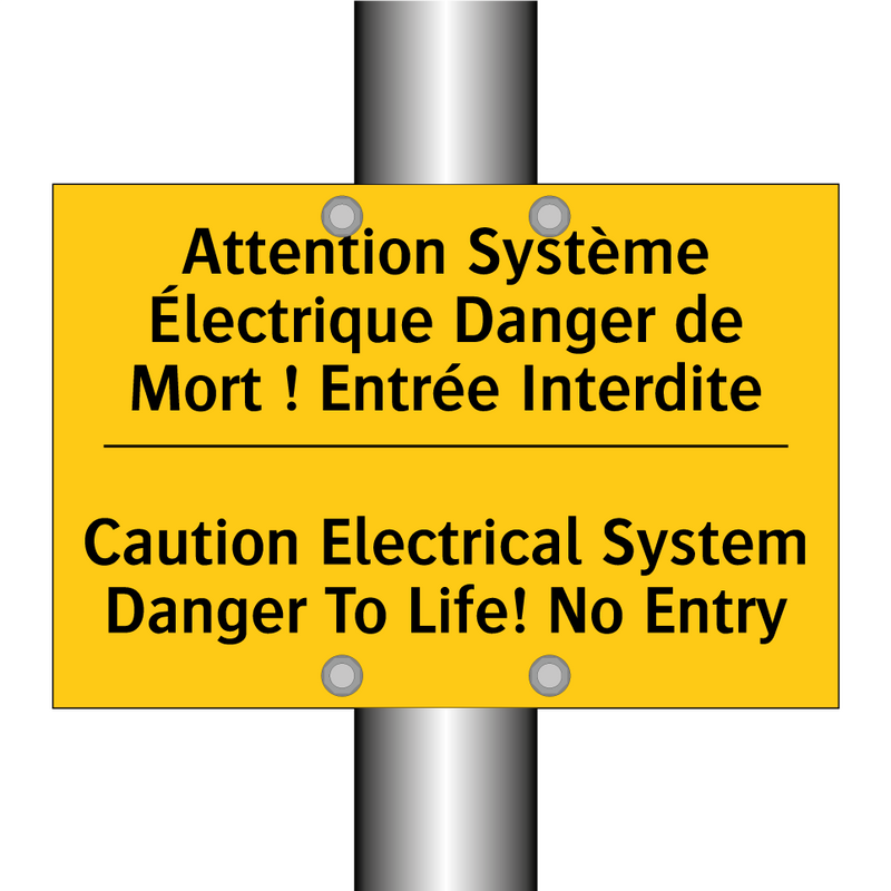 Attention Système Électrique Danger  /.../ - Caution Electrical System Danger  /.../
