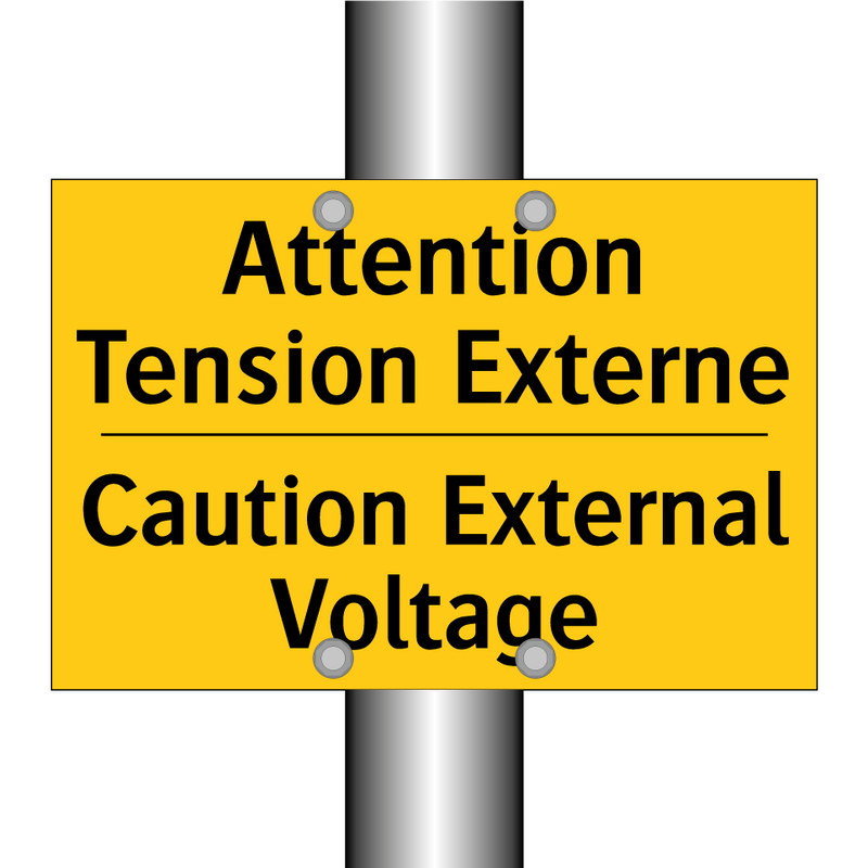 Attention Tension Externe - Caution External Voltage