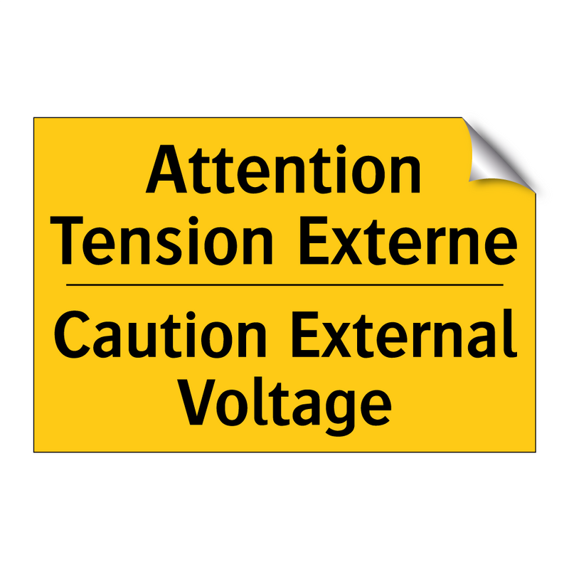 Attention Tension Externe - Caution External Voltage