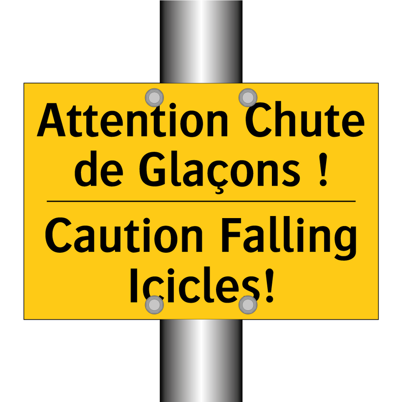 Attention Chute de Glaçons ! - Caution Falling Icicles!