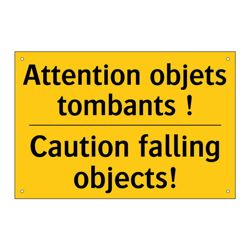 Attention objets tombants ! - Caution falling objects!