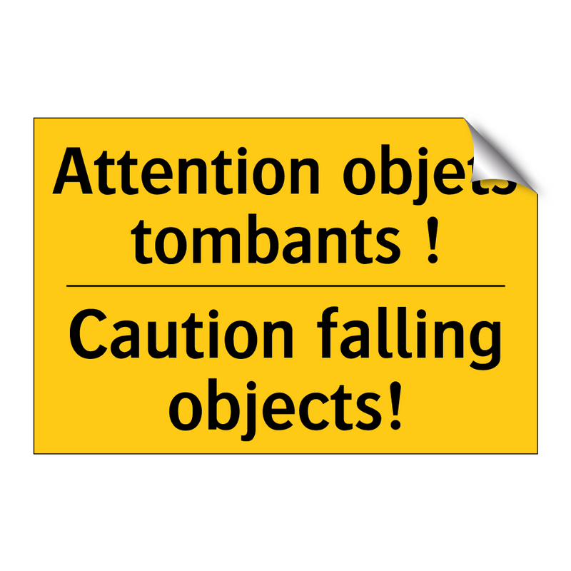 Attention objets tombants ! - Caution falling objects!