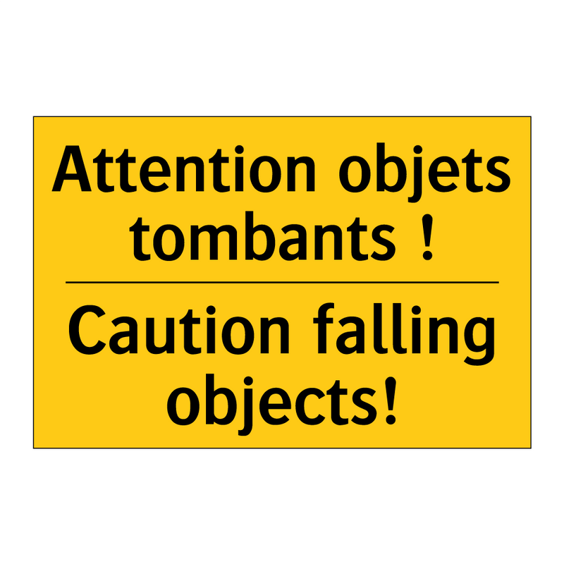 Attention objets tombants ! - Caution falling objects!