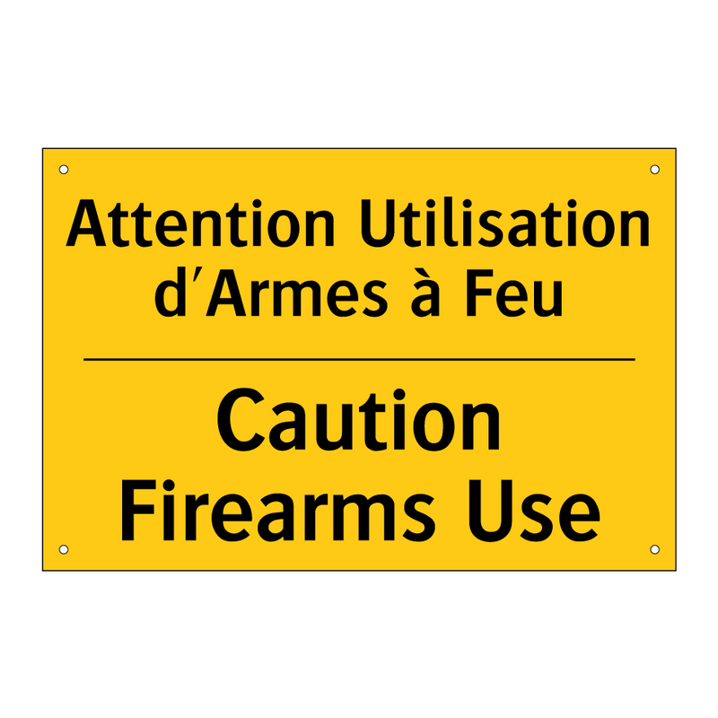 Attention Utilisation d'Armes  /.../ - Caution Firearms Use