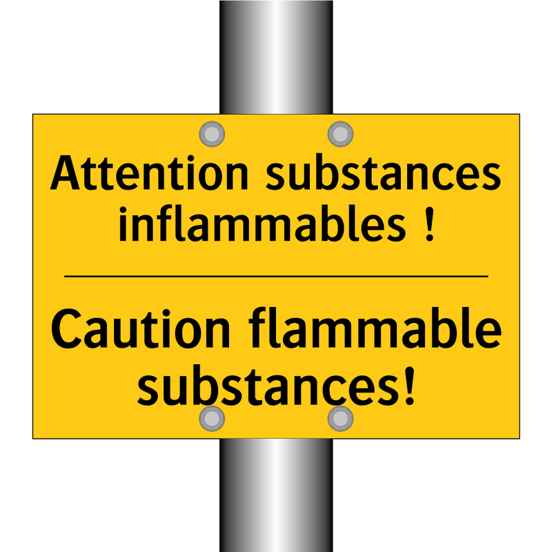 Attention substances inflammables  /.../ - Caution flammable substances!
