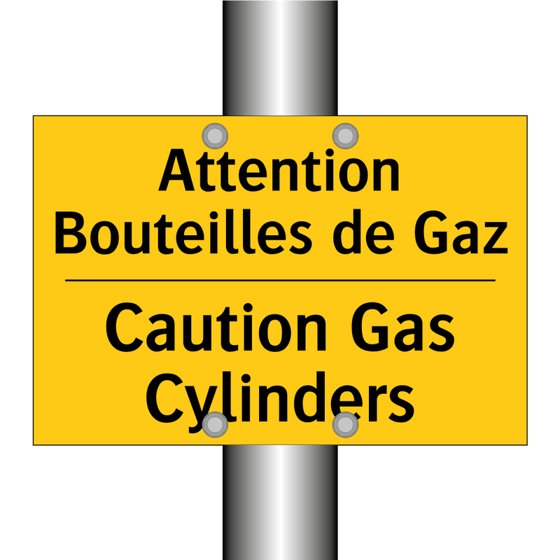 Attention Bouteilles de Gaz - Caution Gas Cylinders