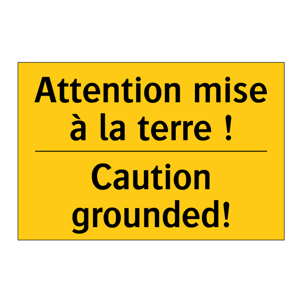 Attention mise à la terre ! - Caution grounded!