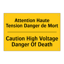 Attention Haute Tension Danger  /.../ - Caution High Voltage Danger Of  /.../