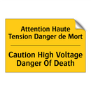 Attention Haute Tension Danger  /.../ - Caution High Voltage Danger Of  /.../