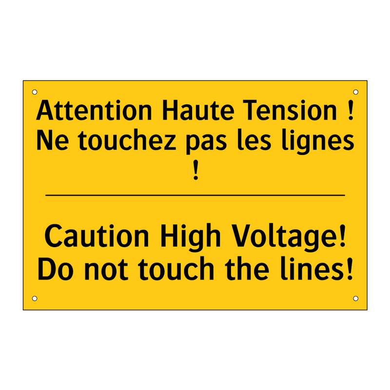 Attention Haute Tension ! Ne touchez  /.../ - Caution High Voltage! Do not touch  /.../