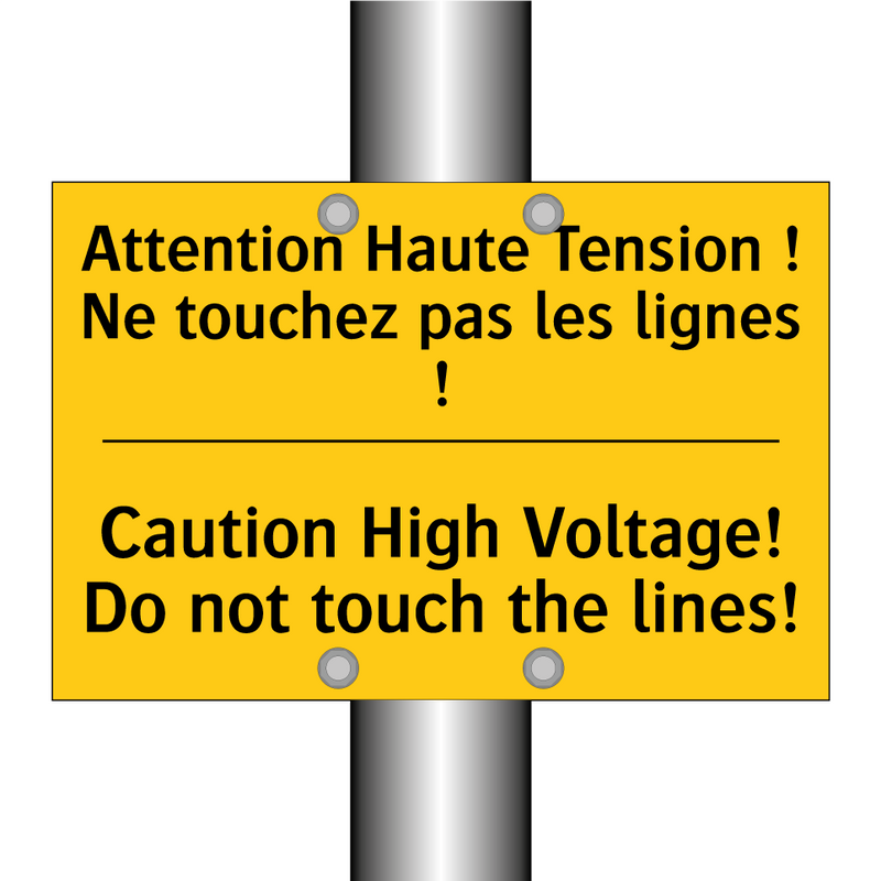 Attention Haute Tension ! Ne touchez  /.../ - Caution High Voltage! Do not touch  /.../