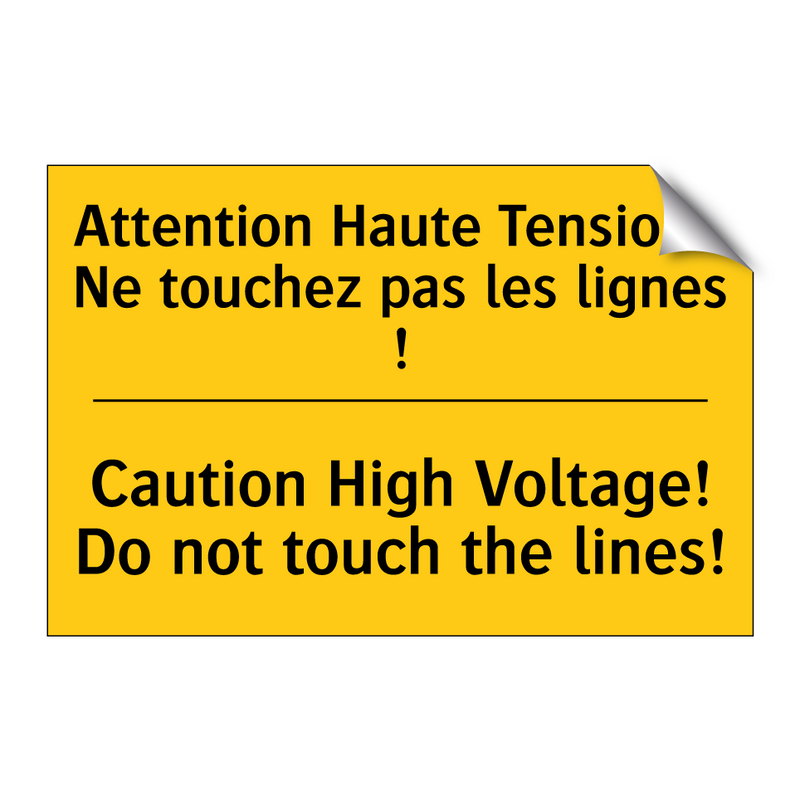 Attention Haute Tension ! Ne touchez  /.../ - Caution High Voltage! Do not touch  /.../