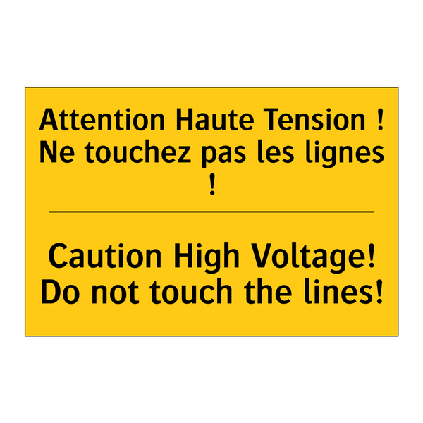 Attention Haute Tension ! Ne touchez  /.../ - Caution High Voltage! Do not touch  /.../