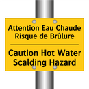 Attention Eau Chaude Risque de  /.../ - Caution Hot Water Scalding Hazard /.../