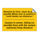 Attention En hiver, chute de glace  /.../ - Caution In winter, falling ice  /.../