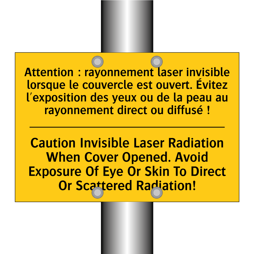 Attention : rayonnement laser  /.../ - Caution Invisible Laser Radiation  /.../