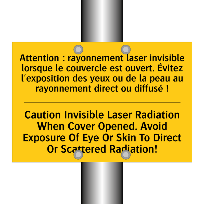 Attention : rayonnement laser  /.../ - Caution Invisible Laser Radiation  /.../