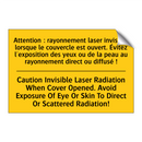 Attention : rayonnement laser  /.../ - Caution Invisible Laser Radiation  /.../