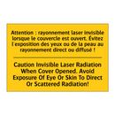 Attention : rayonnement laser  /.../ - Caution Invisible Laser Radiation  /.../