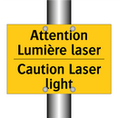 Attention Lumière laser - Caution Laser light