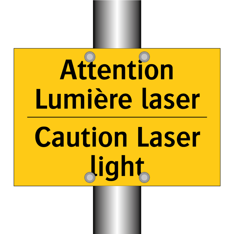 Attention Lumière laser - Caution Laser light