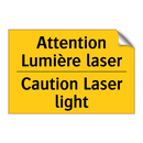 Attention Lumière laser - Caution Laser light