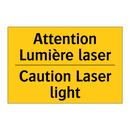 Attention Lumière laser - Caution Laser light