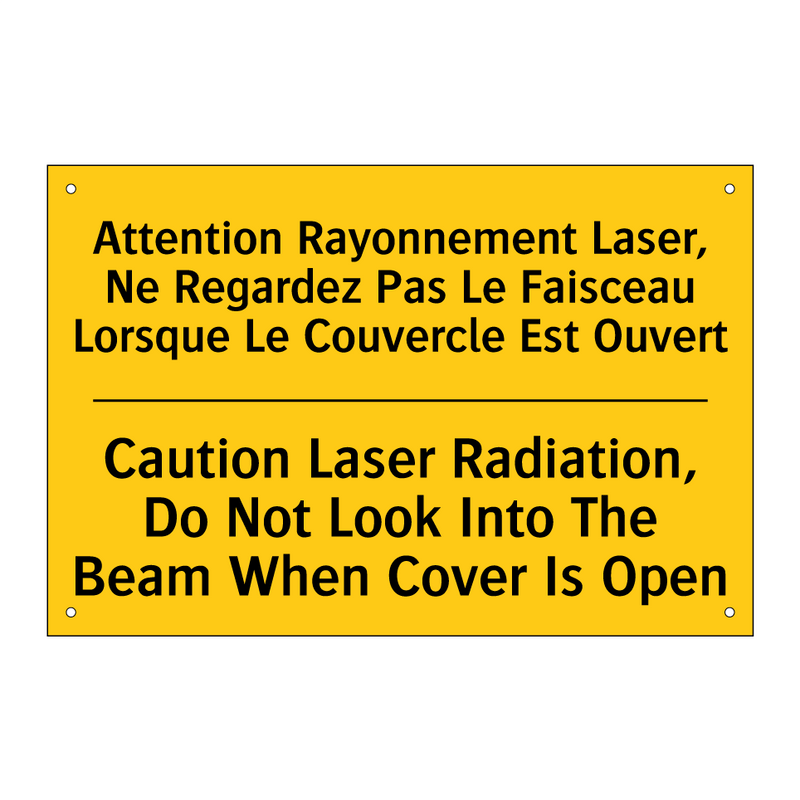 Attention Rayonnement Laser, Ne  /.../ - Caution Laser Radiation, Do Not  /.../