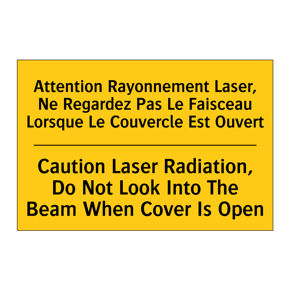 Attention Rayonnement Laser, Ne  /.../ - Caution Laser Radiation, Do Not  /.../