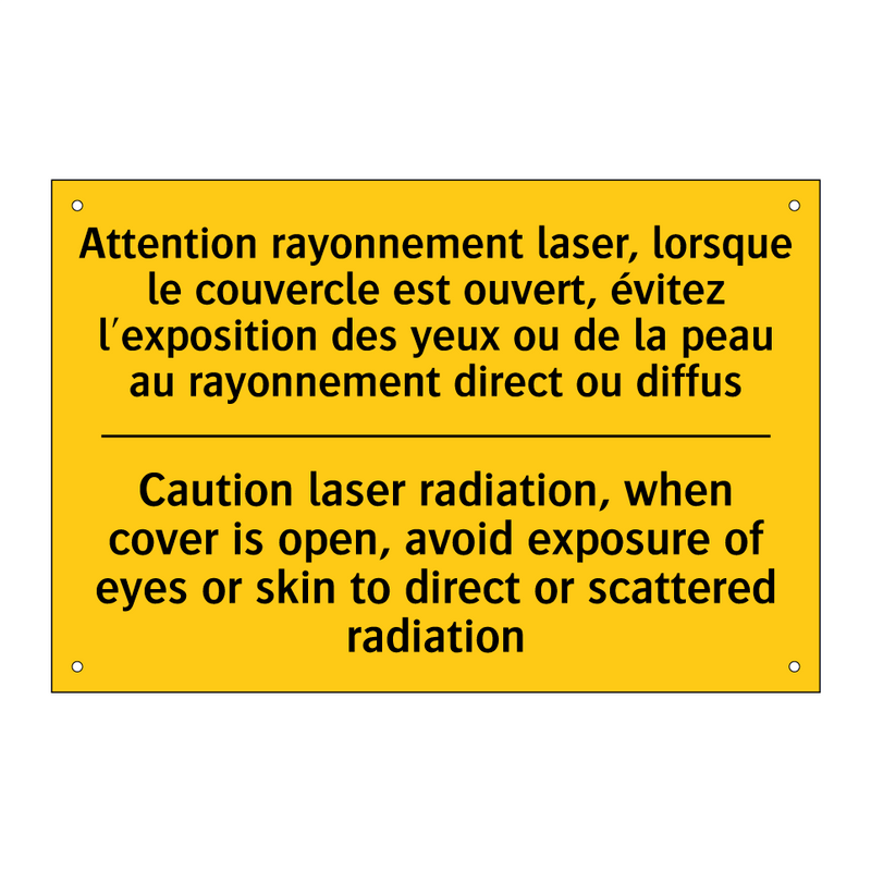 Attention rayonnement laser, lorsque  /.../ - Caution laser radiation, when  /.../