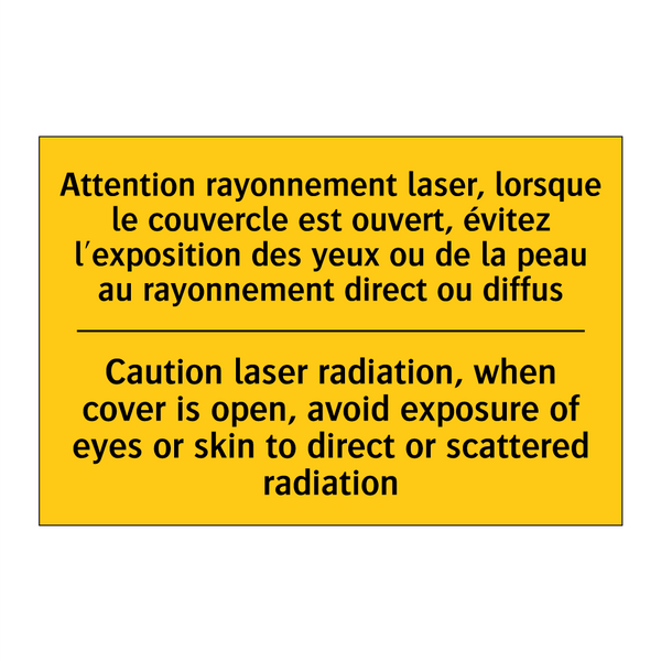 Attention rayonnement laser, lorsque  /.../ - Caution laser radiation, when  /.../