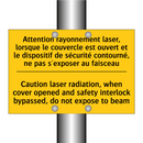 Attention rayonnement laser, lorsque  /.../ - Caution laser radiation, when  /.../
