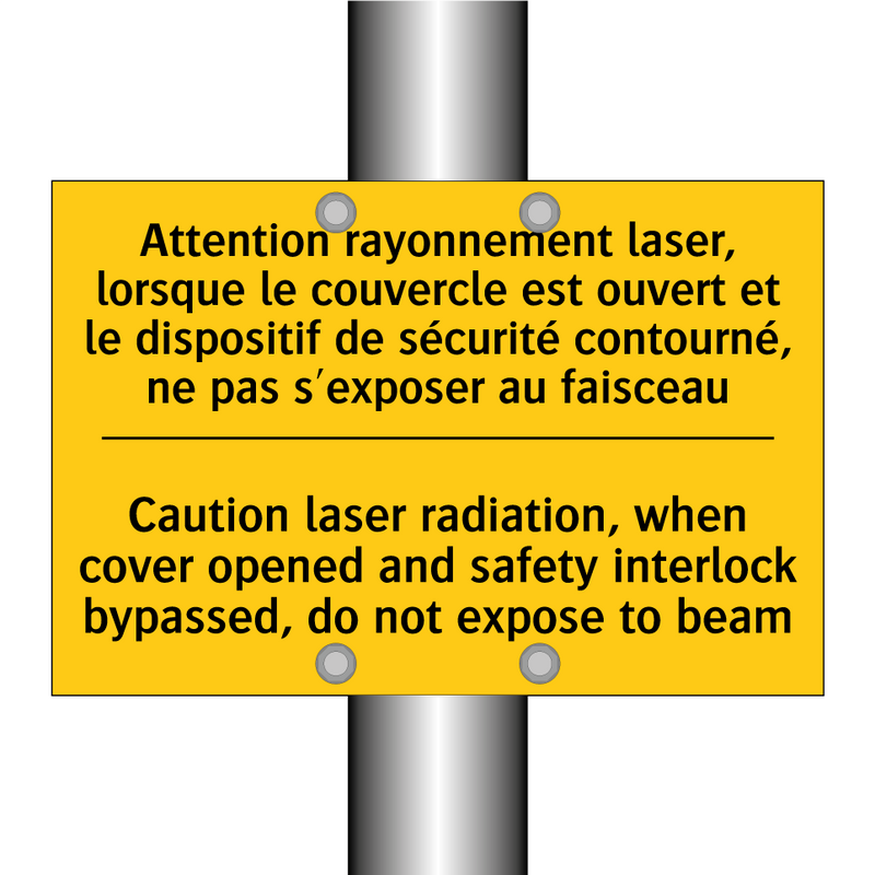 Attention rayonnement laser, lorsque  /.../ - Caution laser radiation, when  /.../