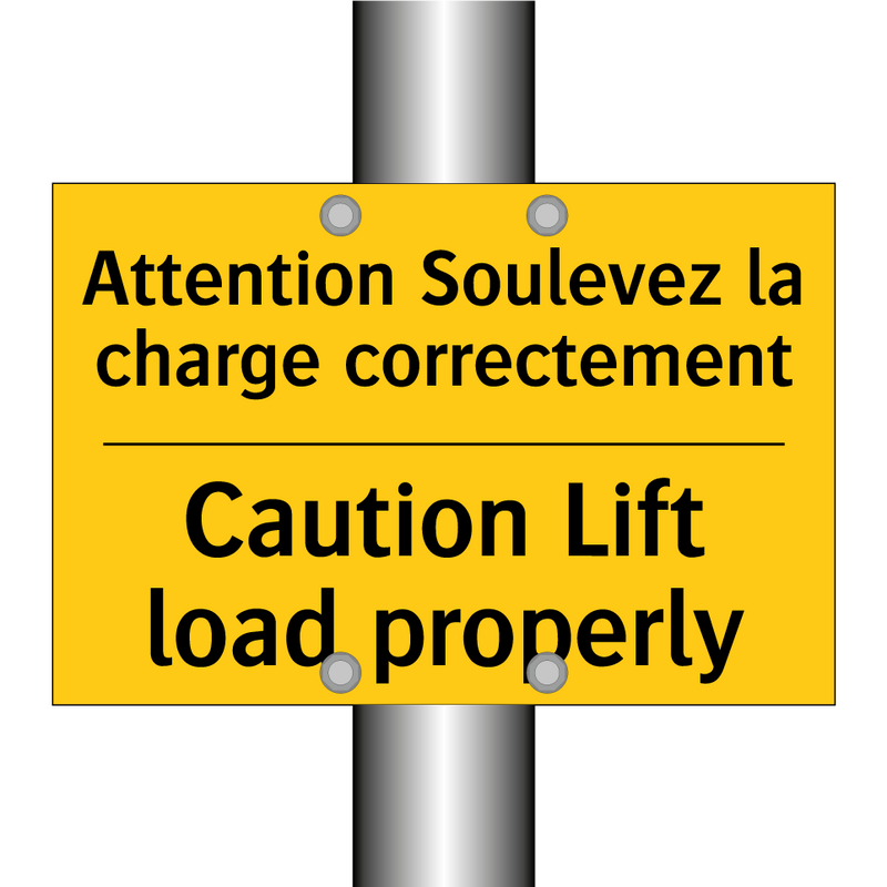 Attention Soulevez la charge correctement /.../ - Caution Lift load properly