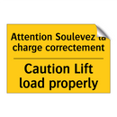 Attention Soulevez la charge correctement /.../ - Caution Lift load properly