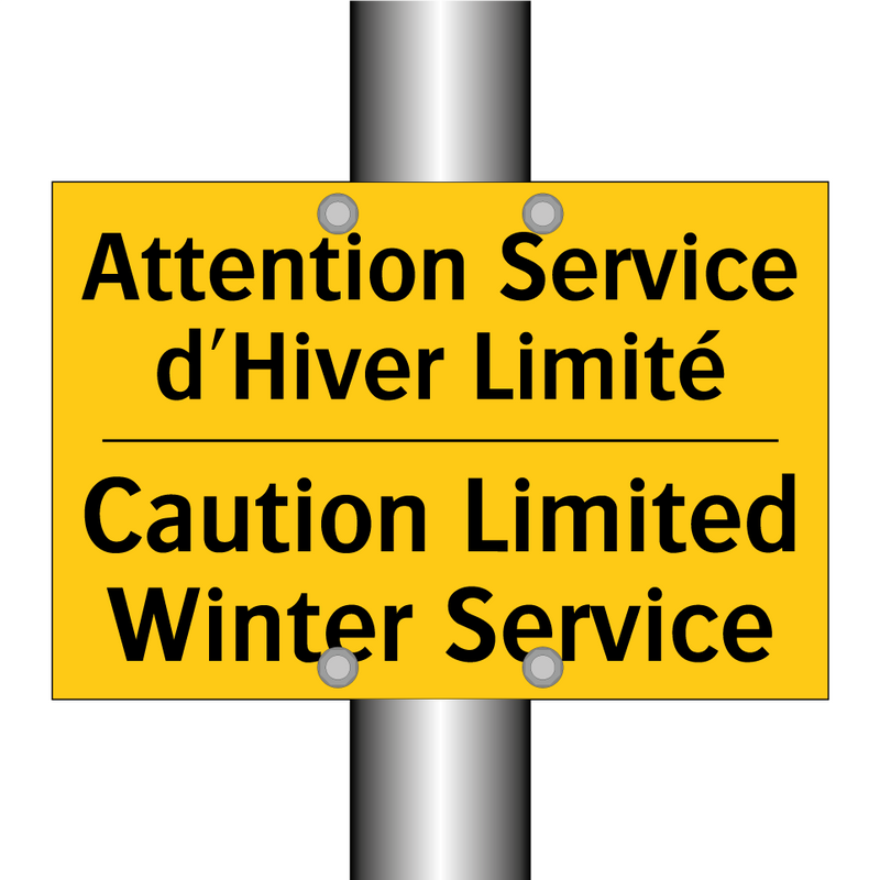 Attention Service d'Hiver Limité /.../ - Caution Limited Winter Service