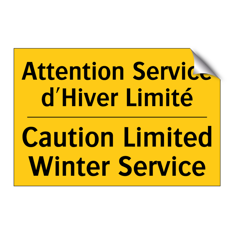 Attention Service d'Hiver Limité /.../ - Caution Limited Winter Service