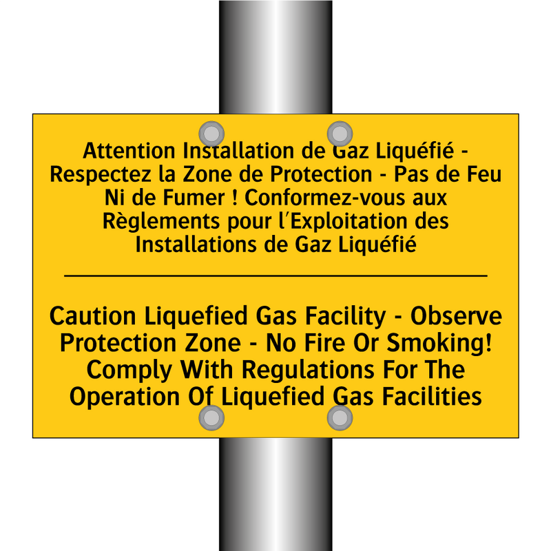 Attention Installation de Gaz  /.../ - Caution Liquefied Gas Facility  /.../