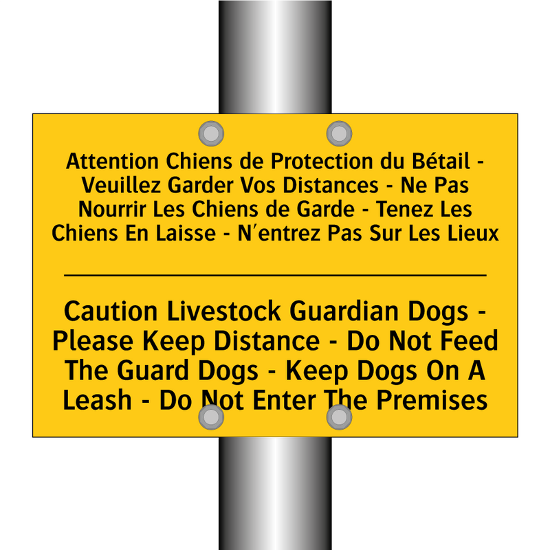 Attention Chiens de Protection  /.../ - Caution Livestock Guardian Dogs  /.../