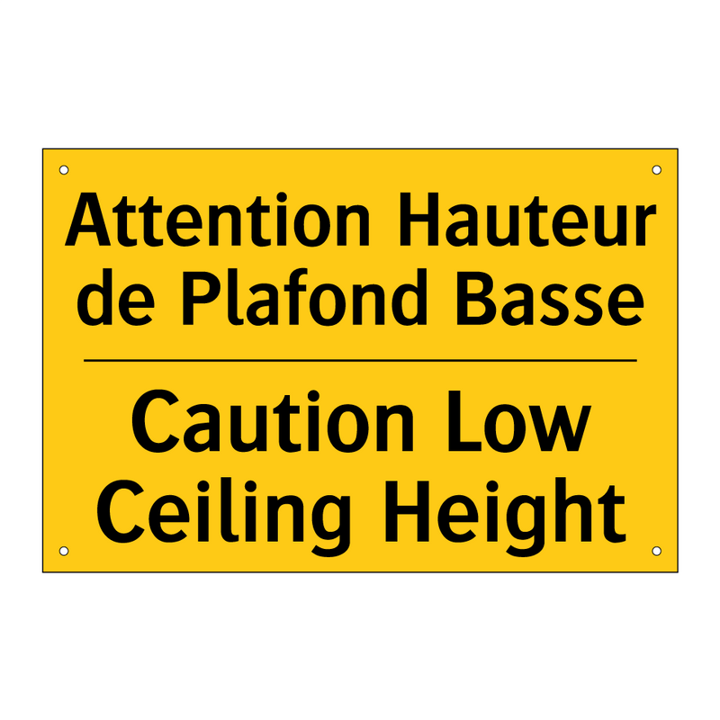 Attention Hauteur de Plafond Basse /.../ - Caution Low Ceiling Height