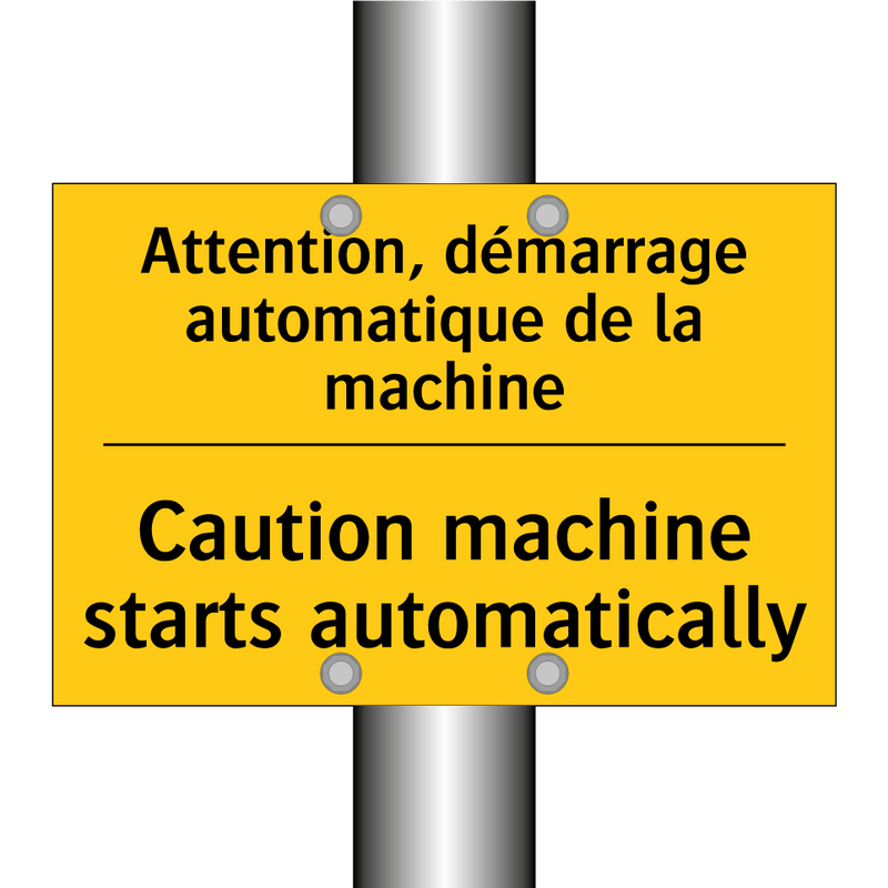 Attention, démarrage automatique  /.../ - Caution machine starts automatically /.../