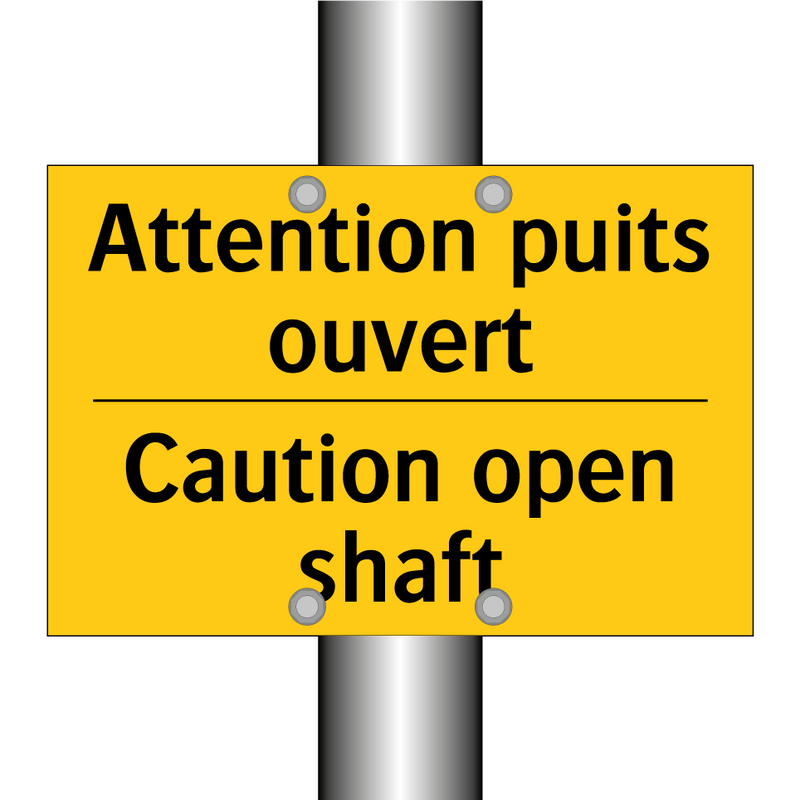 Attention puits ouvert - Caution open shaft