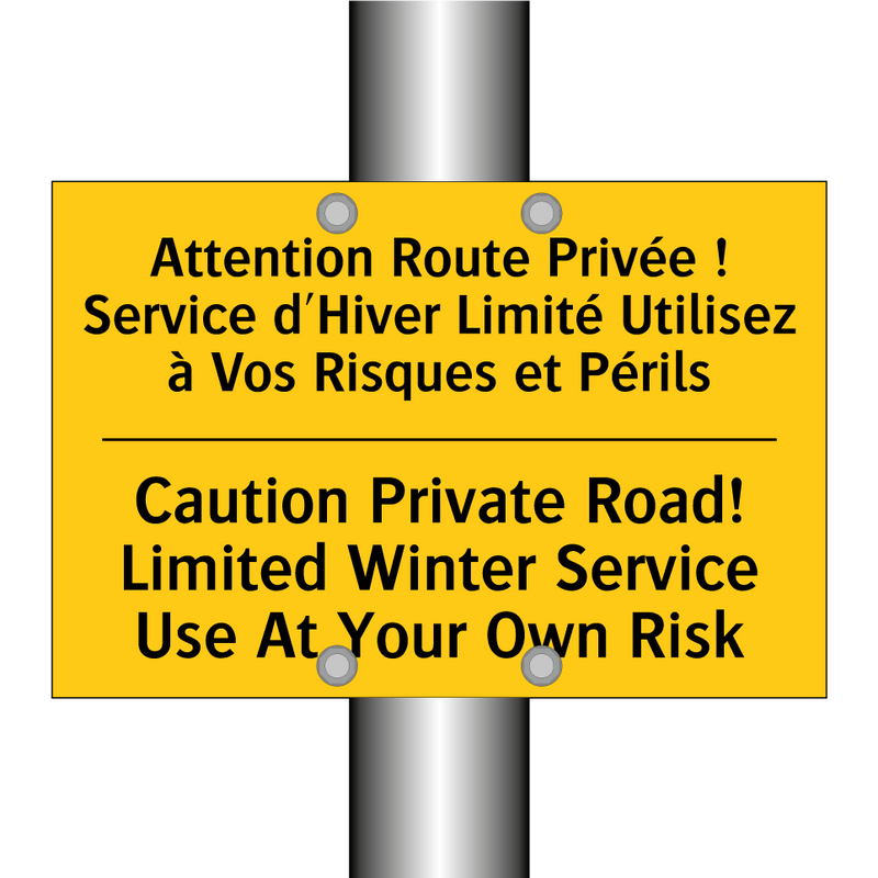 Attention Route Privée ! Service  /.../ - Caution Private Road! Limited  /.../