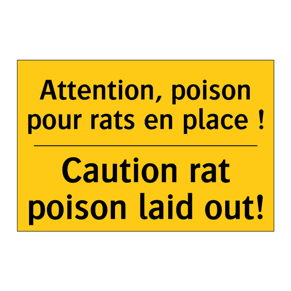 Attention, poison pour rats en  /.../ - Caution rat poison laid out!