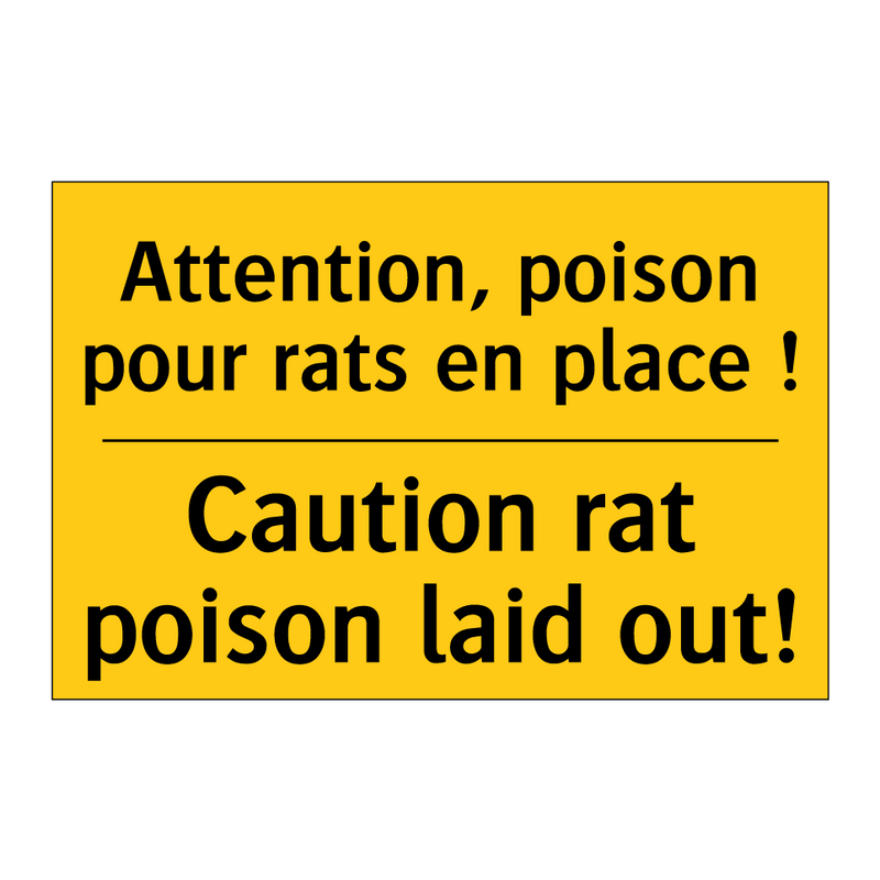 Attention, poison pour rats en  /.../ - Caution rat poison laid out!